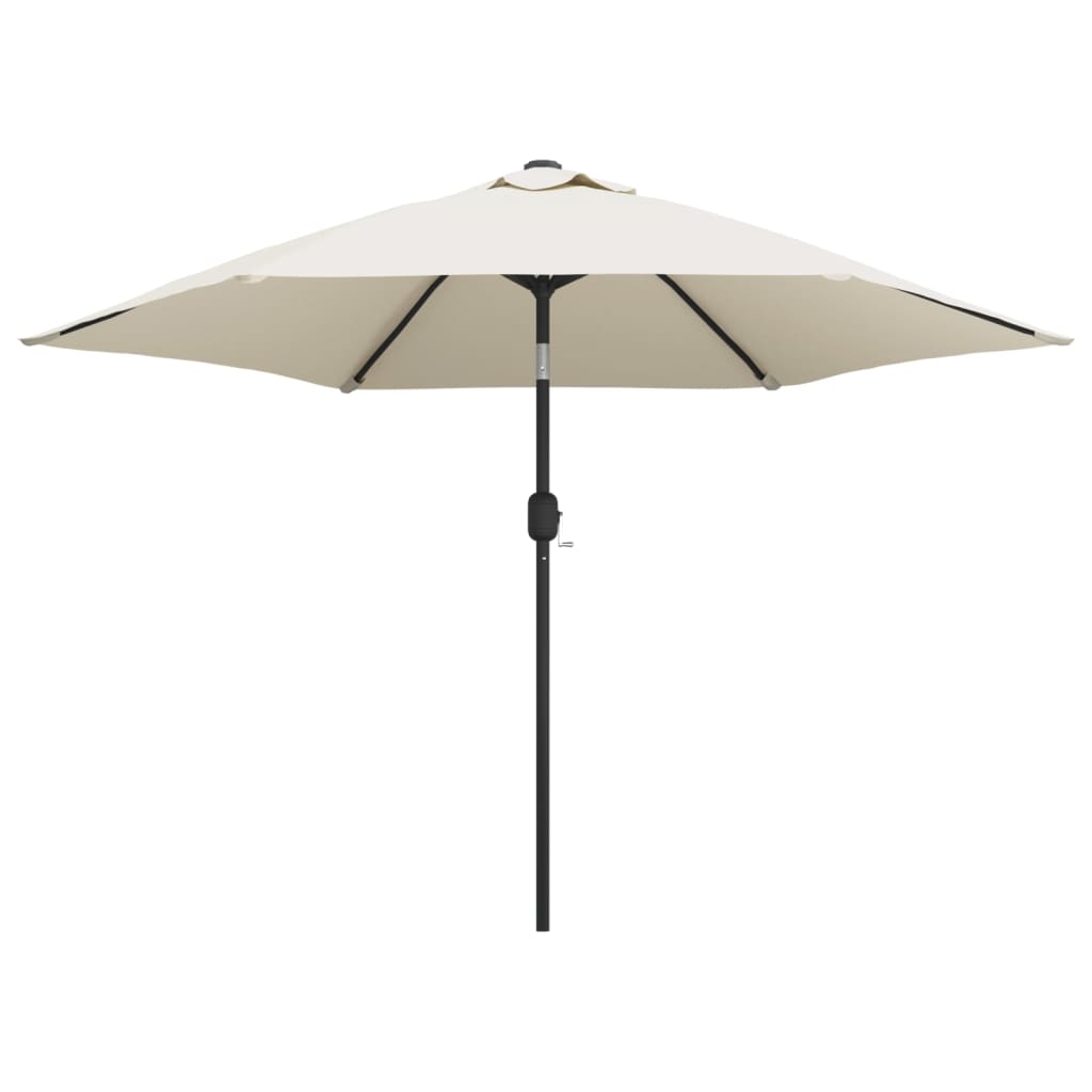 VidaXL Zweefparasol met led 3 m zandwit