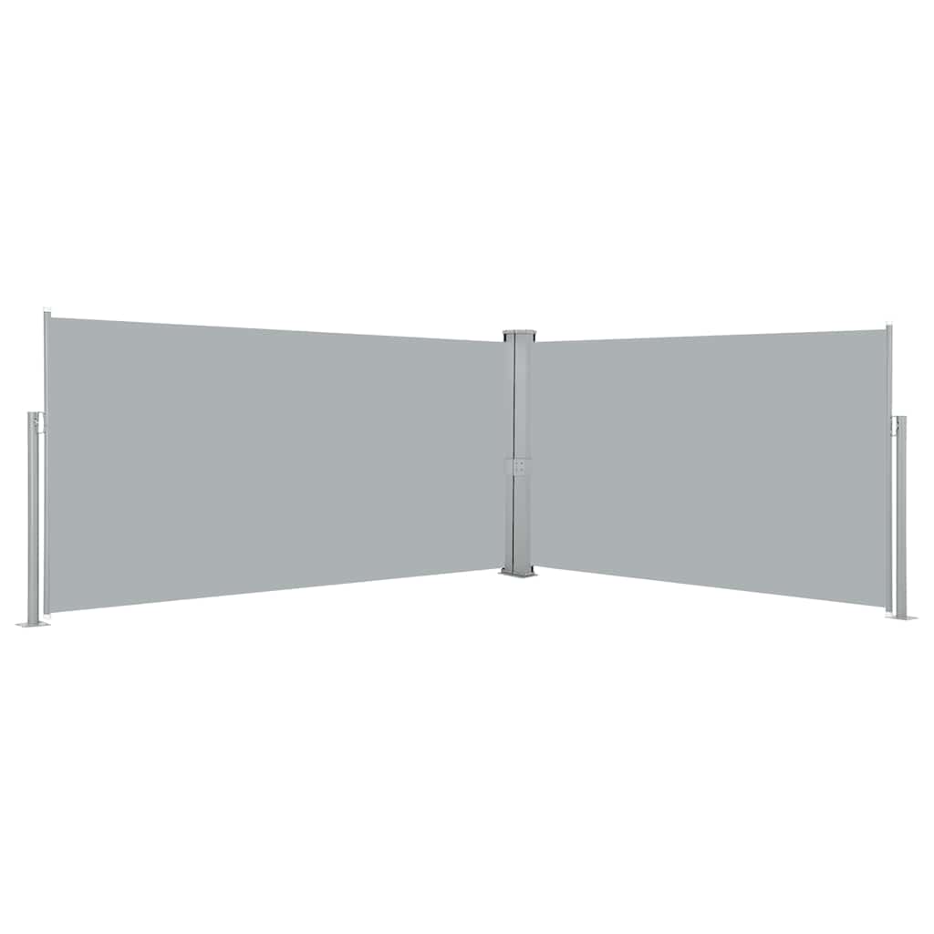 VidaXL Windscherm uittrekbaar 160x600 cm grijs