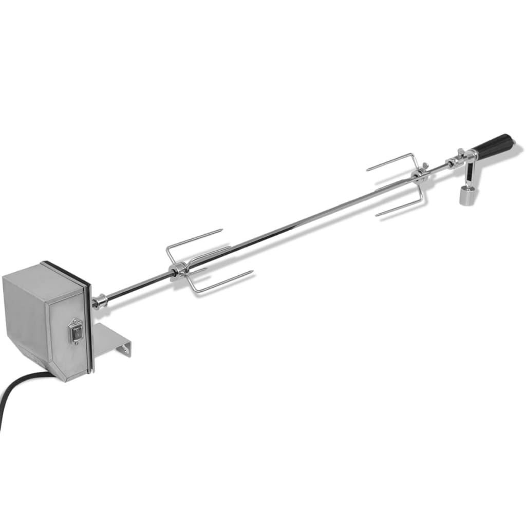 VidaXL Bbq draaispit met professionele motor staal 1200 mm