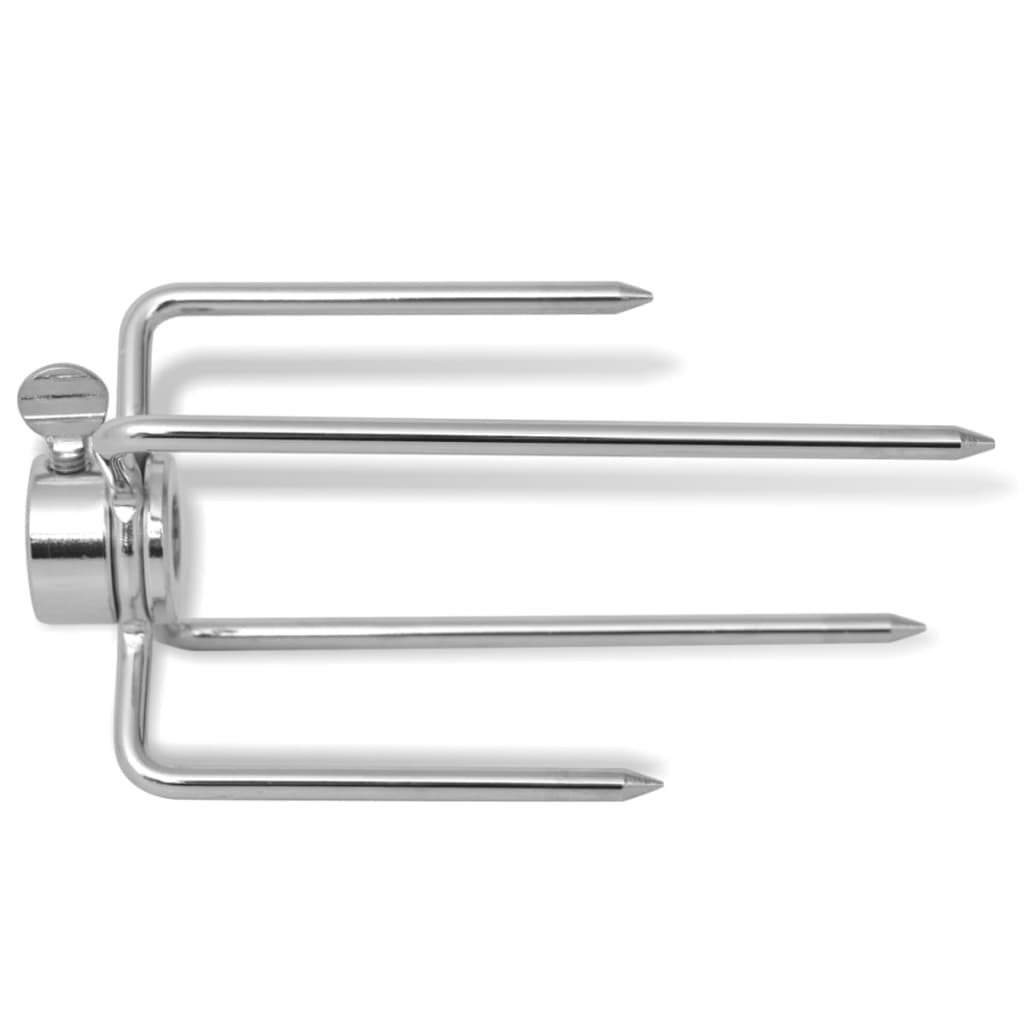 VidaXL Bbq draaispit vorken 2 stuks staal