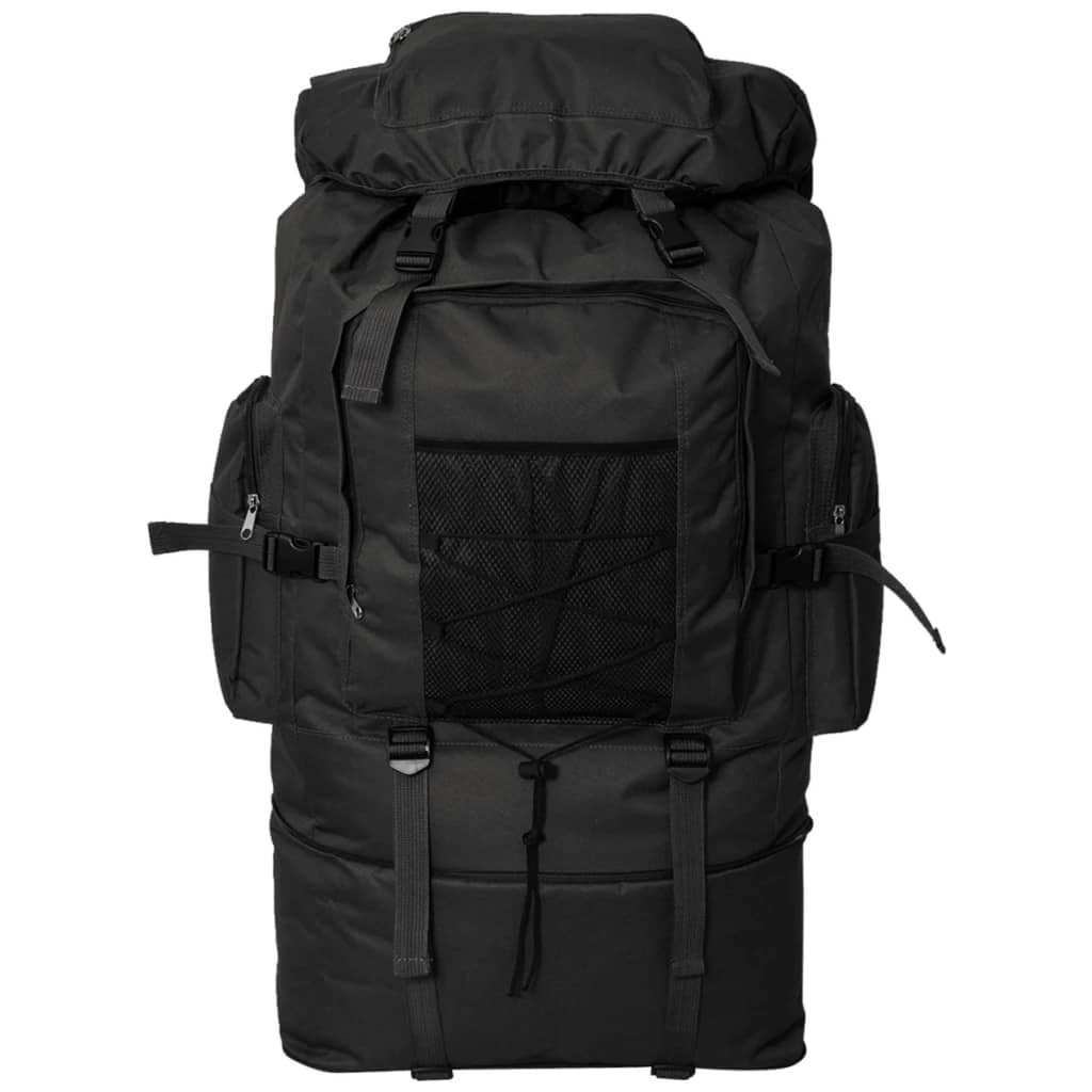 VidaXL Rugzak legerstijl xxl 100 l zwart