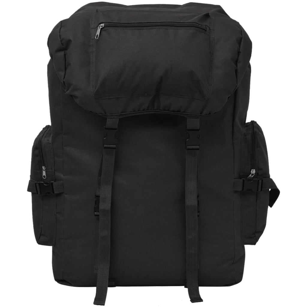 VidaXL Rugzak legerstijl 65 l zwart