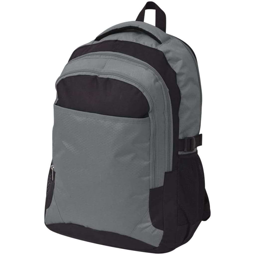 VidaXL Rugzak voor school 40 l zwart en grijs