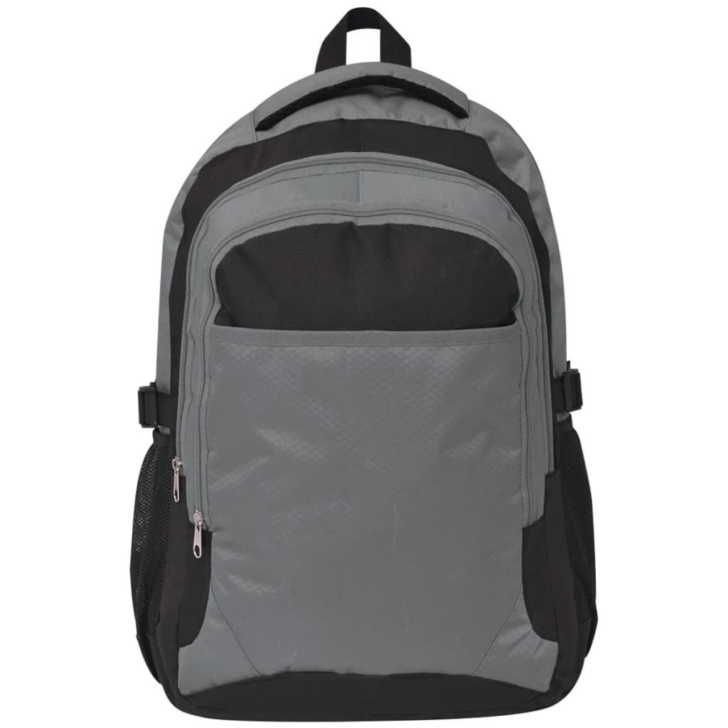 VidaXL Rugzak voor school 40 l zwart en grijs