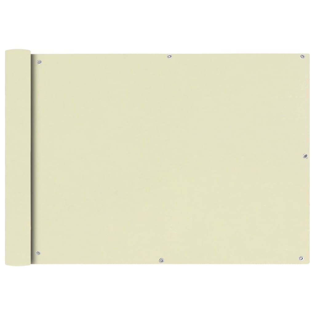 VidaXL Balkonscherm oxford textiel 75x600 cm crème