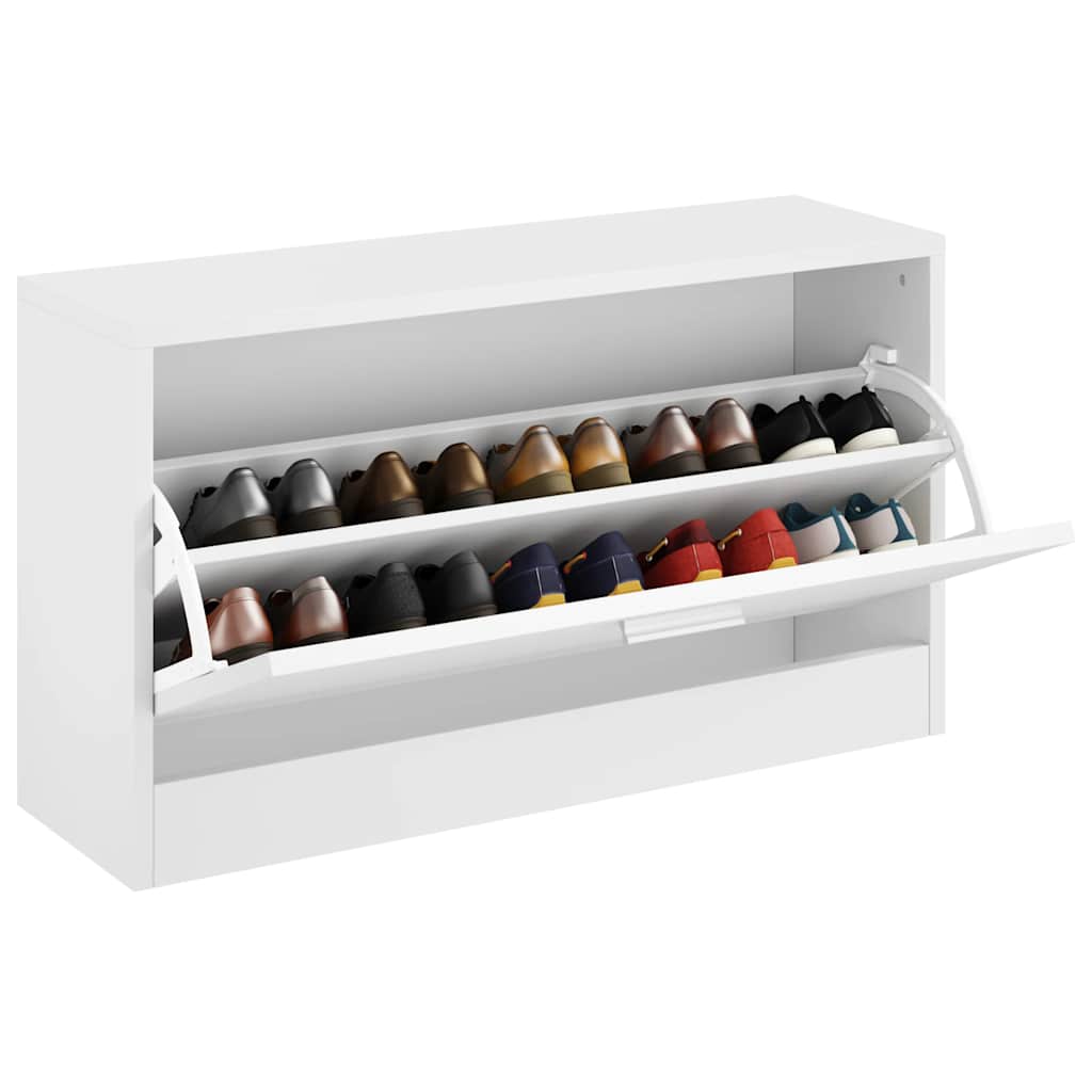 VidaXL Schoenen opbergkast 80x24x45 cm wit