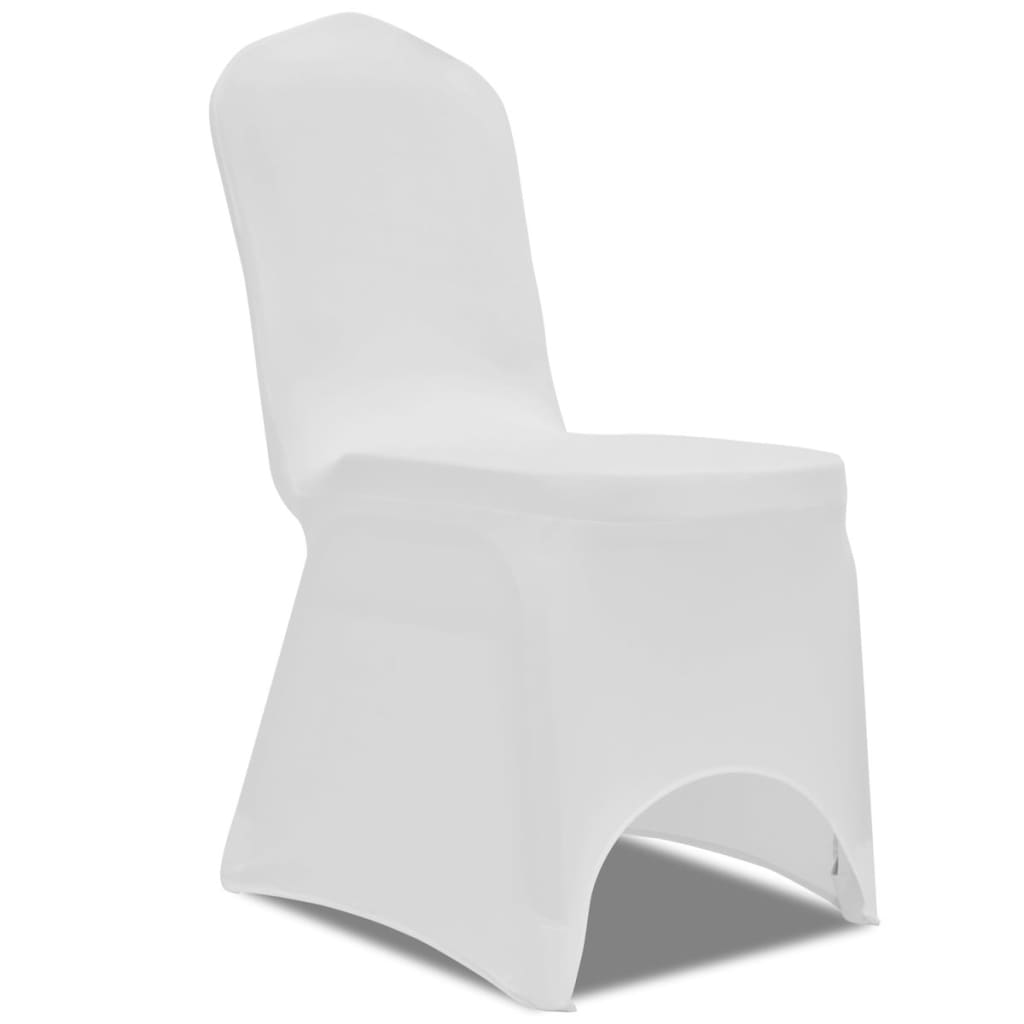 VidaXL Stoelhoes stretch 4 stuks wit