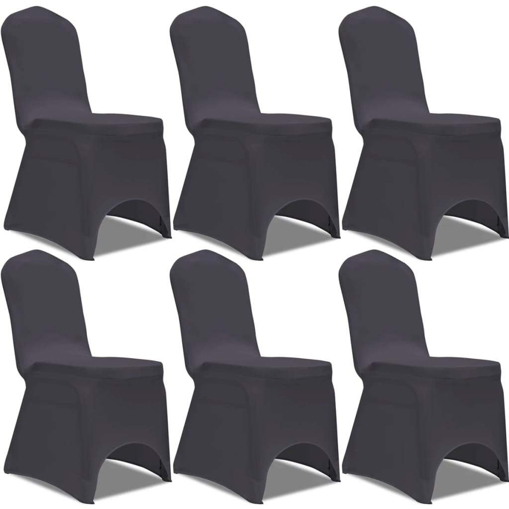 VidaXL Stoelhoes stretch antraciet 6st
