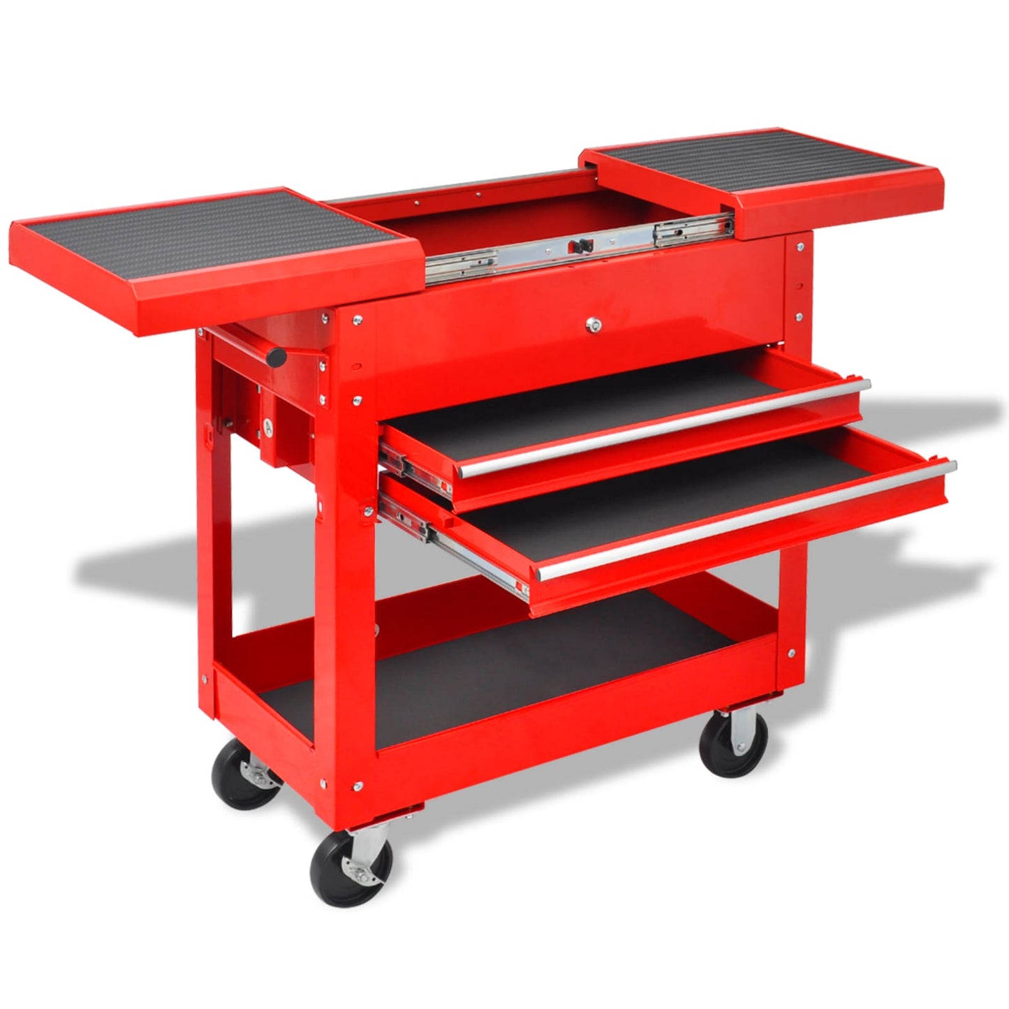 VidaXL Gereedschapswagen rood 70.5 x 37 x 71 cm staal