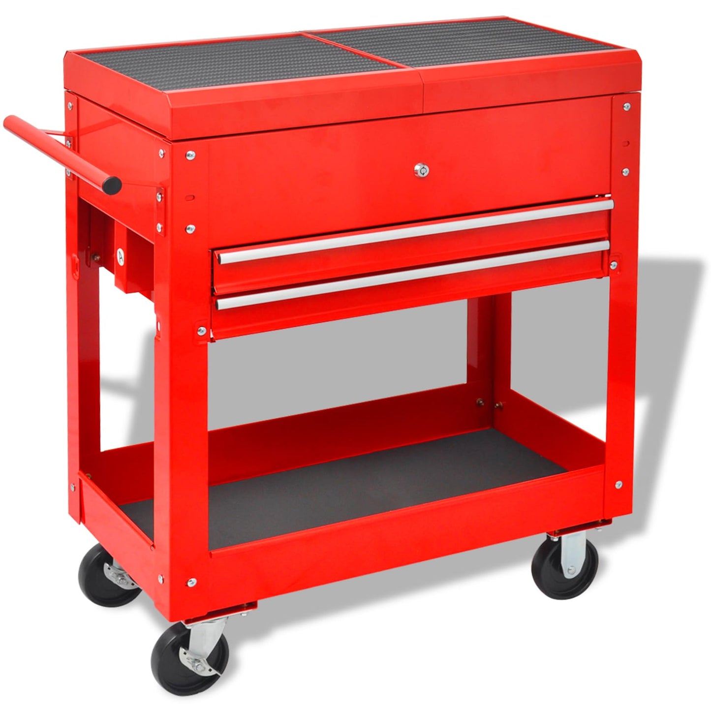 VidaXL Gereedschapswagen rood 70.5 x 37 x 71 cm staal