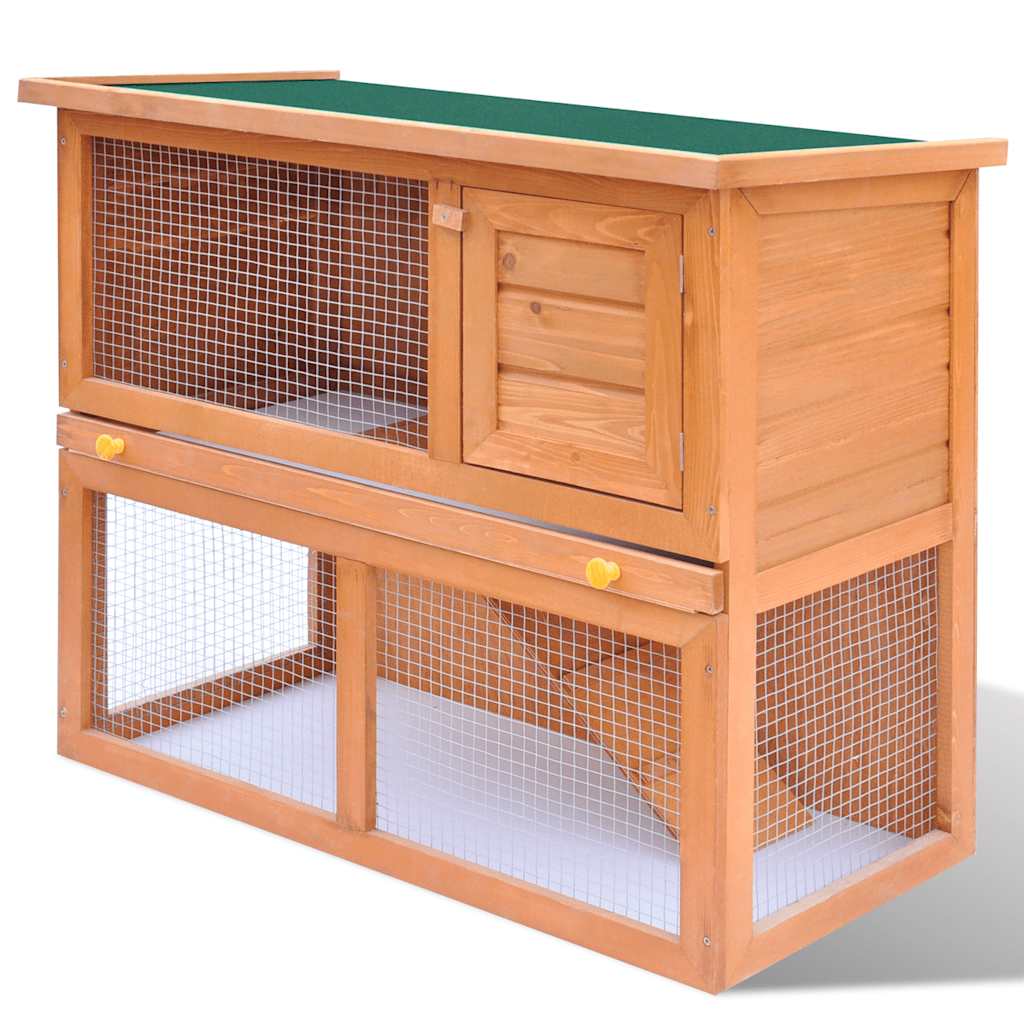 VidaXL Buitenkonijnenhok voor kleine huisdieren, 1 deur, hout