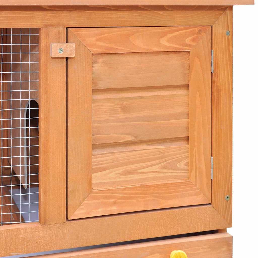 VidaXL Buitenkonijnenhok voor kleine huisdieren, 1 deur, hout