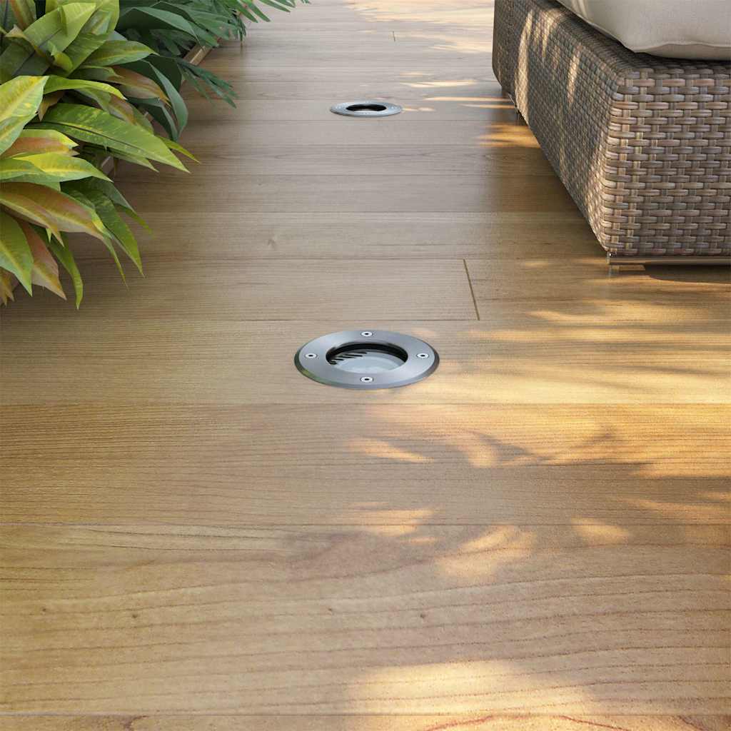 VidaXL Led-grondspots buiten 3 stuks rond