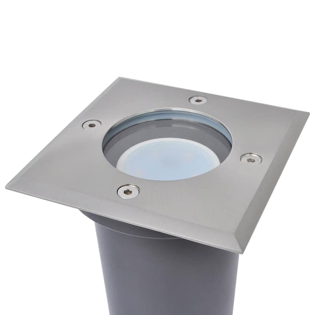VidaXL Led-grondspots buiten 3 stuks vierkant