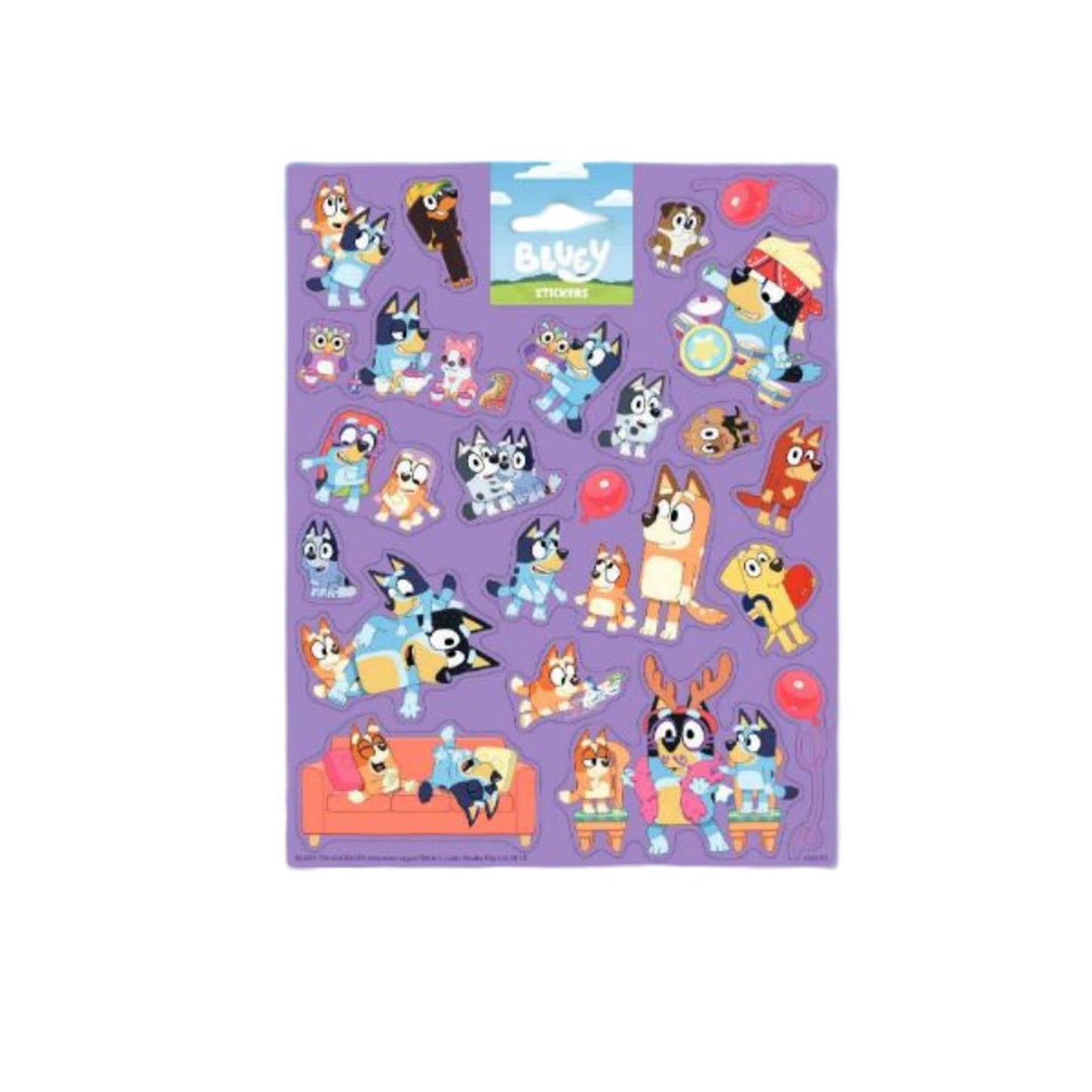 Stickervel Groot Bluey
