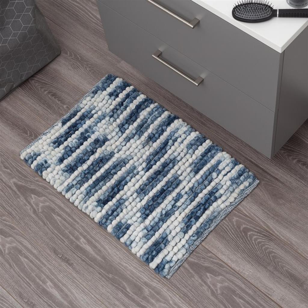 Basic Sealskin vintage badmat 50x80 cm blauw