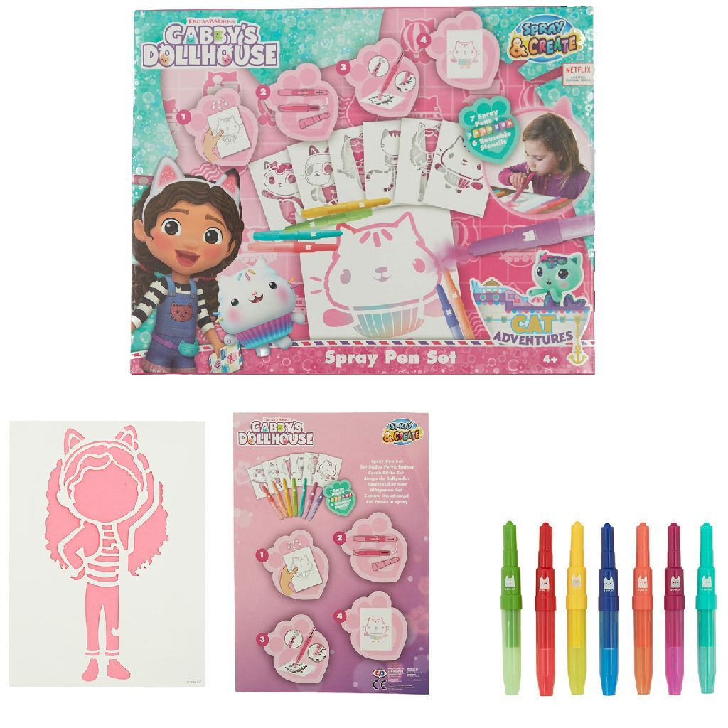 Canenco Gabby's poppenhuis blaaspennen set