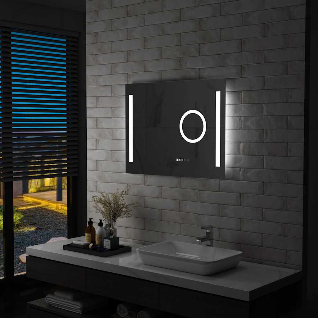 VidaXL Badkamerspiegel led met aanraaksensor 80x60 cm