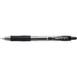 Drukknopgelpen Pilot G2 fijn 0,4mm zwart grip drukmechanisme edelstaal punt