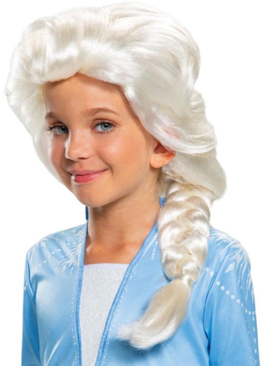 Disguise Disney - frozen 2, elsa wig - kind, maat one size kind, meisjes