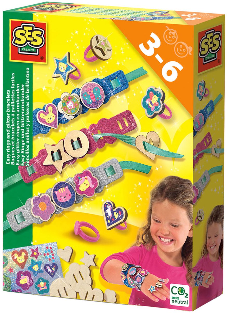 SES Creative Ses easy glitter ringen en armbanden