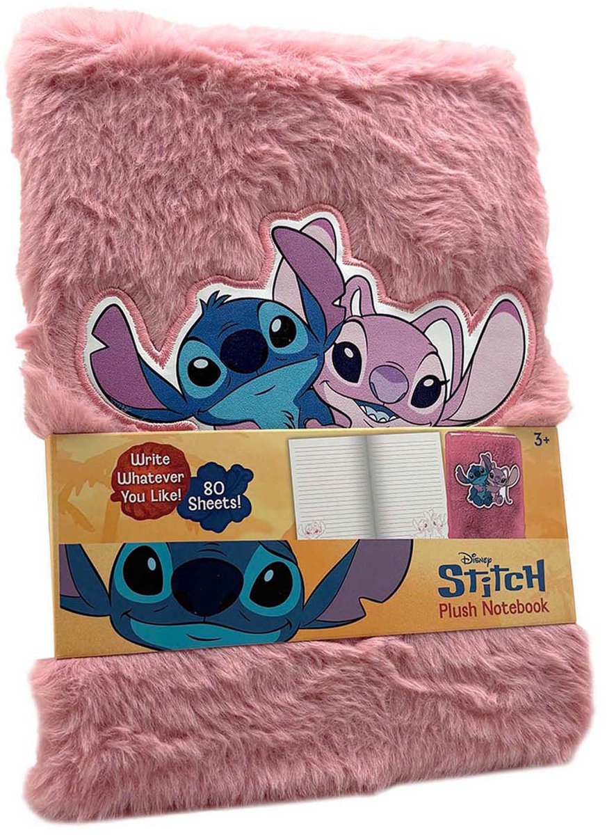 Merkloos Sans Marque Stitch pluche notitieboek stitch angel.