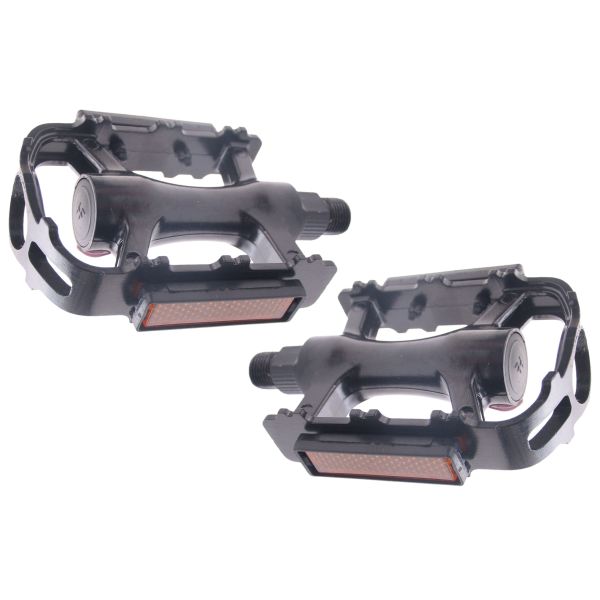 Edge Pedaalset mtb trekking luxe aluminium - zwart