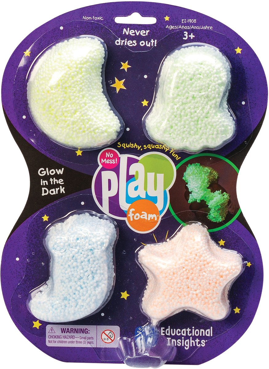 Learning Resources playfoam® glow in the dark (4 pack) - 3+