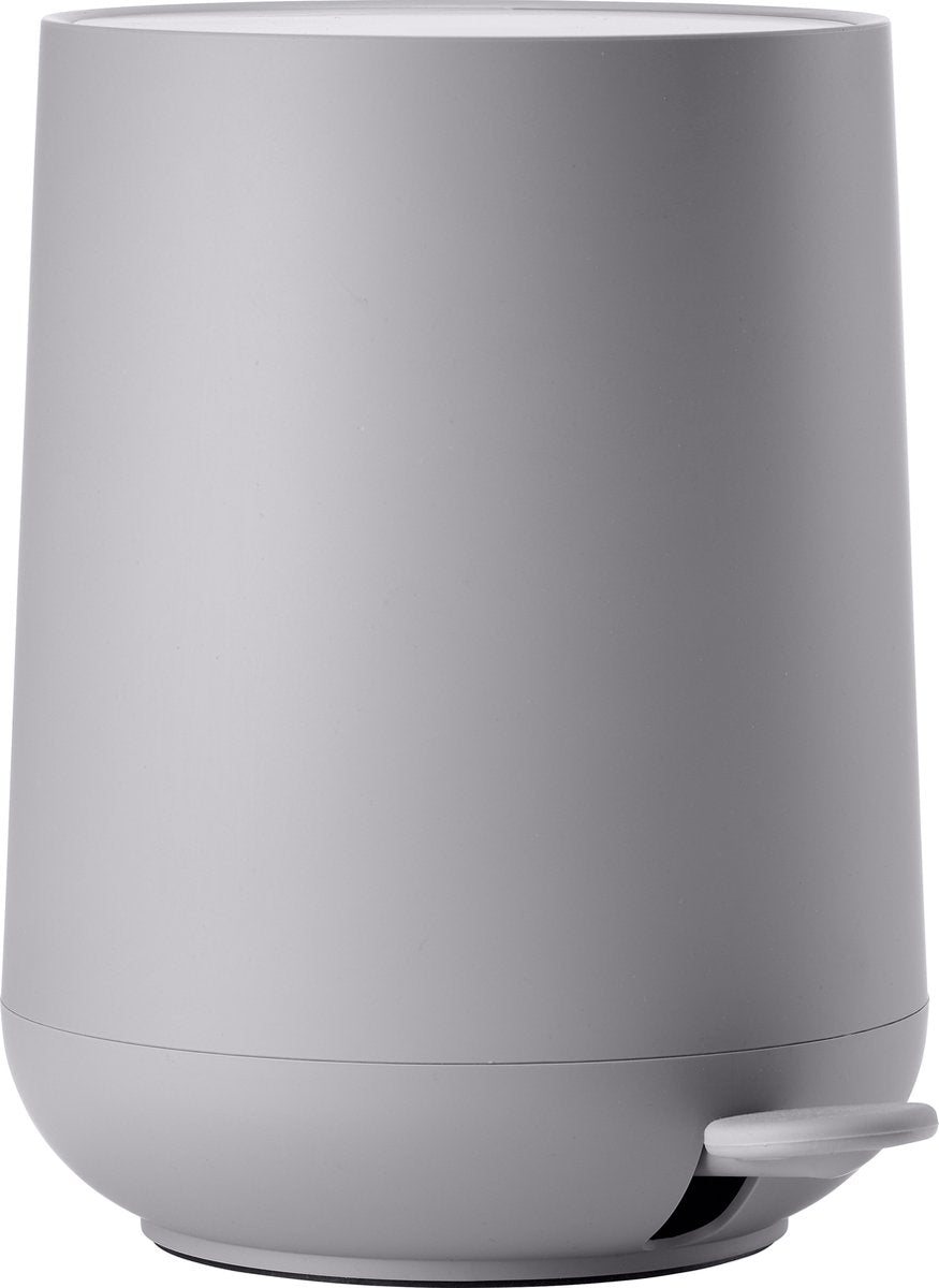 Zone Denmark nova pedaalemmer - prullenbak badkamer softclose - afvalemmer klein - toilet badkamer accessoires - kunststof - 3 liter - 23,5 x 20,5 cm - gulliter grey (grijs)