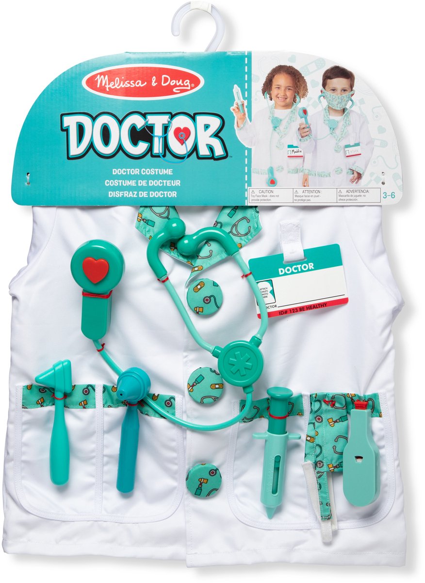 Melissa Doug – verkleedset dokter – inclusief stethoscoop met geluid