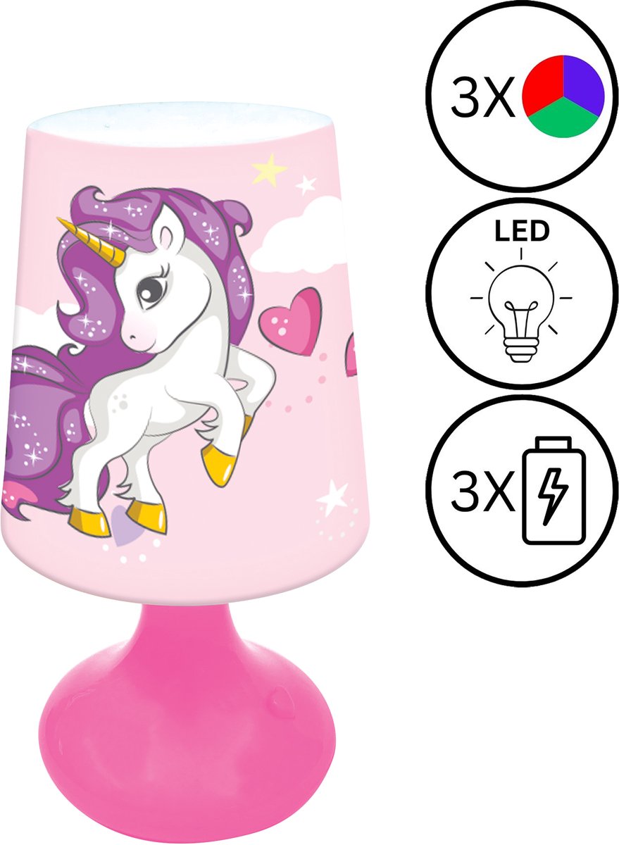 Lexibook Mini lampe de chevet veilleuse sans fil licorne