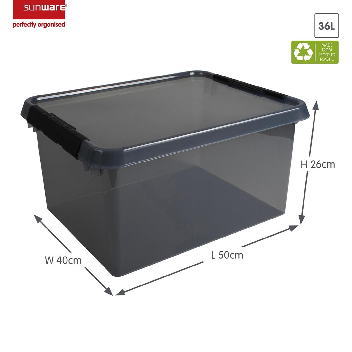 Sunware comfort line opbergbox 36l grijs