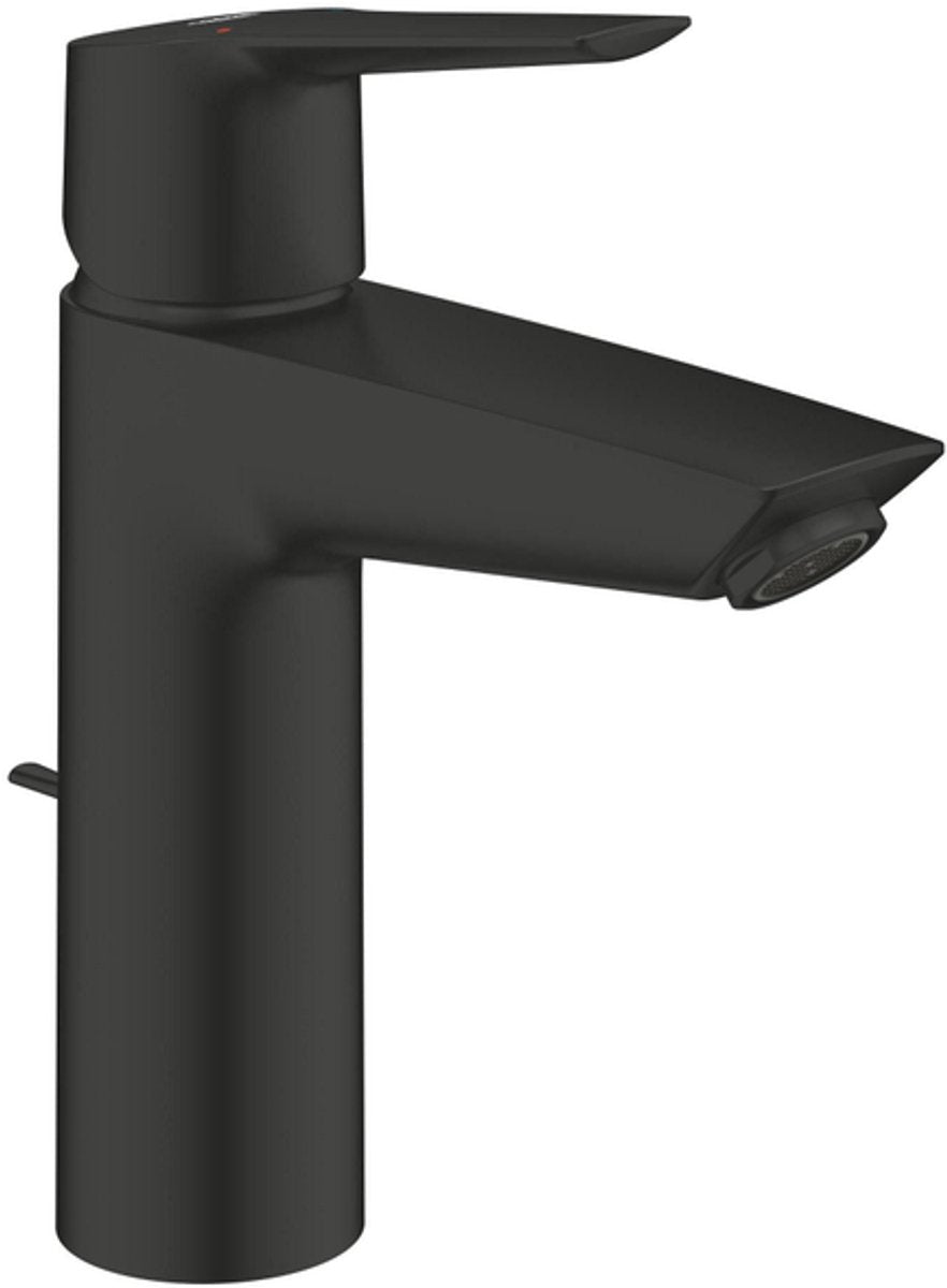 GROHE start wastafelmengkraan - opbouw - 12.1cm uitloop - m-size - trek waste - mat zwart