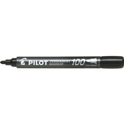 Permanent marker Pilot 100 1mm ronde punt zwart