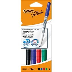 BIC Whiteboard marker 1741 velleda kunststofhouder breed 1,5 mm assorti rond
