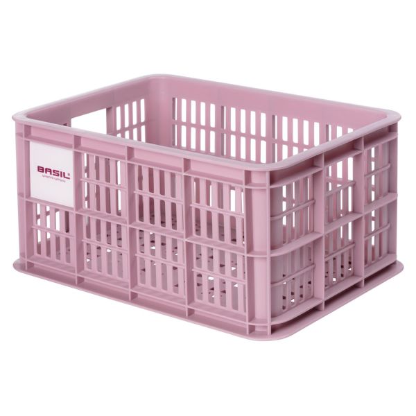 Basil fietskrat S - klein - 17.5 liter - roze