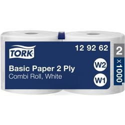 Poetspapier Tork W1 W2 2-laags wit