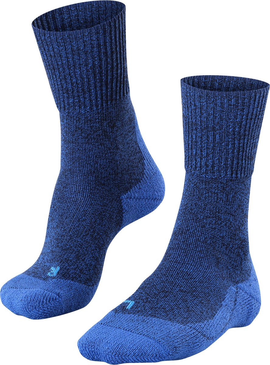 FALKE tk1 wool anti-blaar dik wol functioneel materiaal wandelsokken heren blauw - maat 42-43