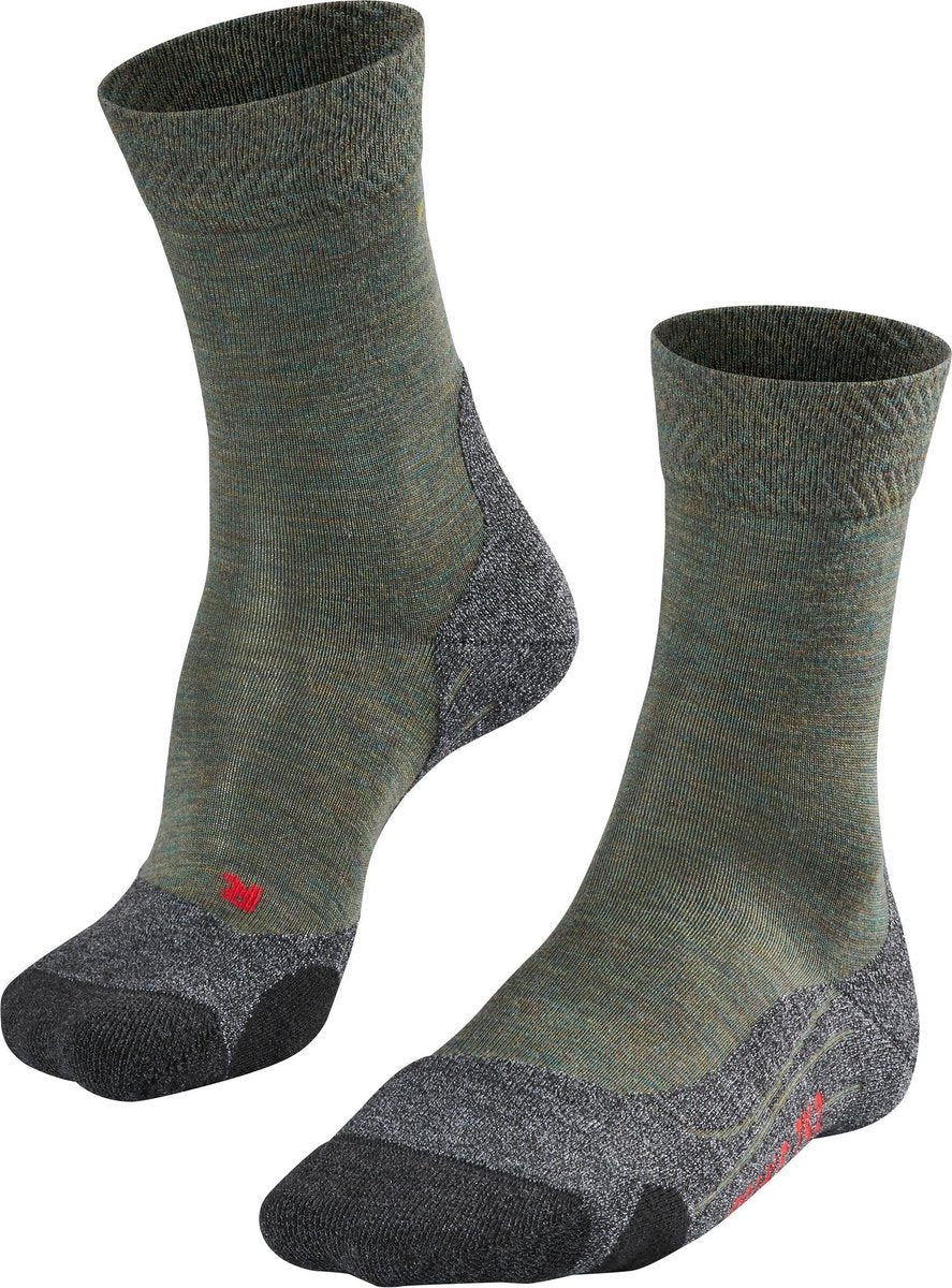 FALKE tk2 melange anti-blaar dik wol functioneel materiaal wandelsokken heren groen - maat 44-45