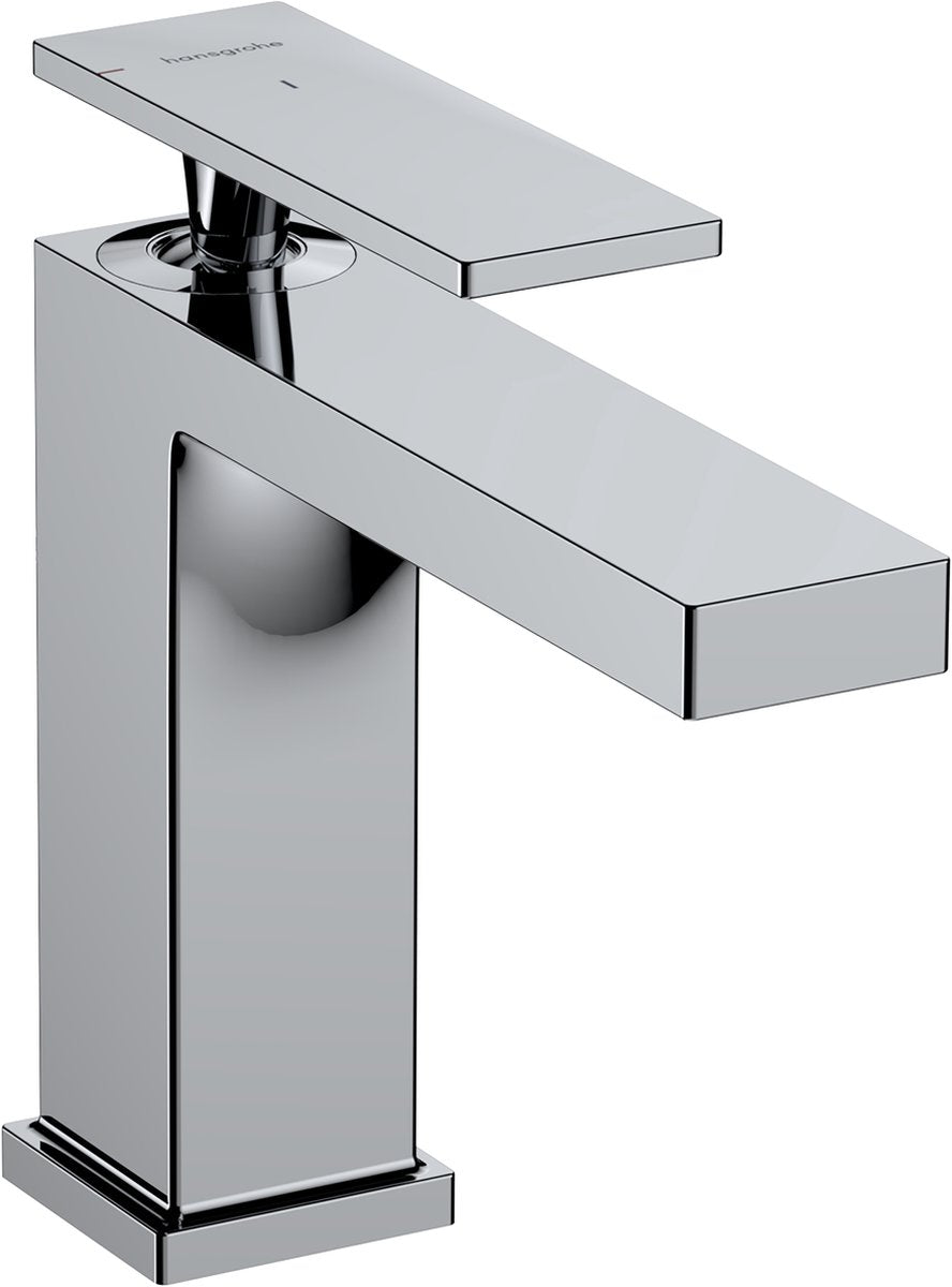 Hansgrohe tecturis e - wastafelkraan - ééngreeps bediening - coolstart energiebesparend - met trekwaste - 110mm maat - chroom