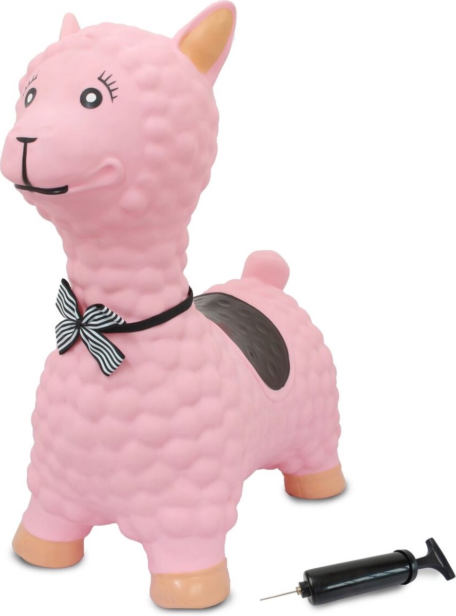 Jamara skippybal - 460543 skippydier roze lama junior met pomp
