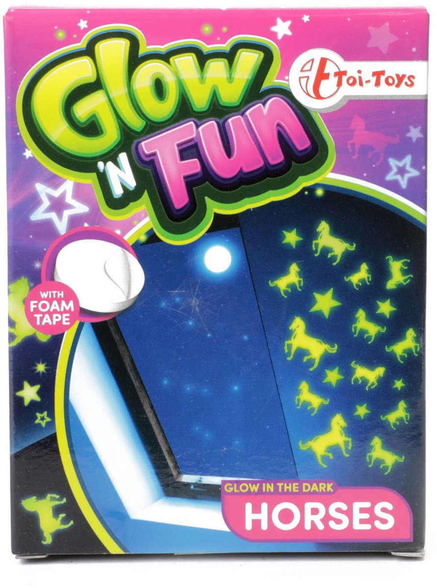 Toi-Toys Glow n fun glow in the dark paarden