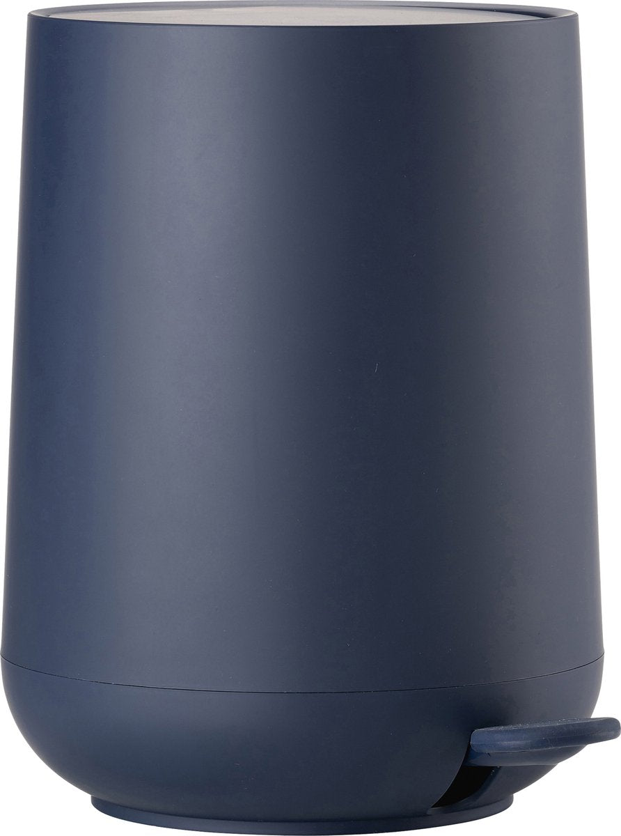 Zone Denmark nova pedaalemmer - prullenbak badkamer softclose - afvalemmer klein - toilet badkamer accessoires - kunststof - 3 liter - 23,5 x 20,5 cm - royaliter blue (blauw)