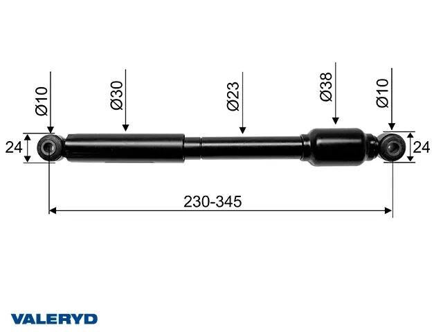 VALERYD stoßdämpfer overflow damper alco 120sr sr1 b