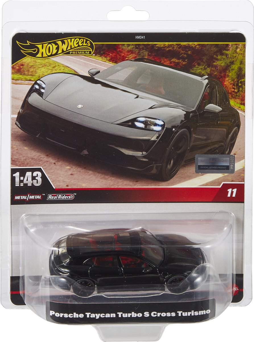 Hot Wheels premium porsche taycan turbo s cross turismo - speelgoedvoertuig