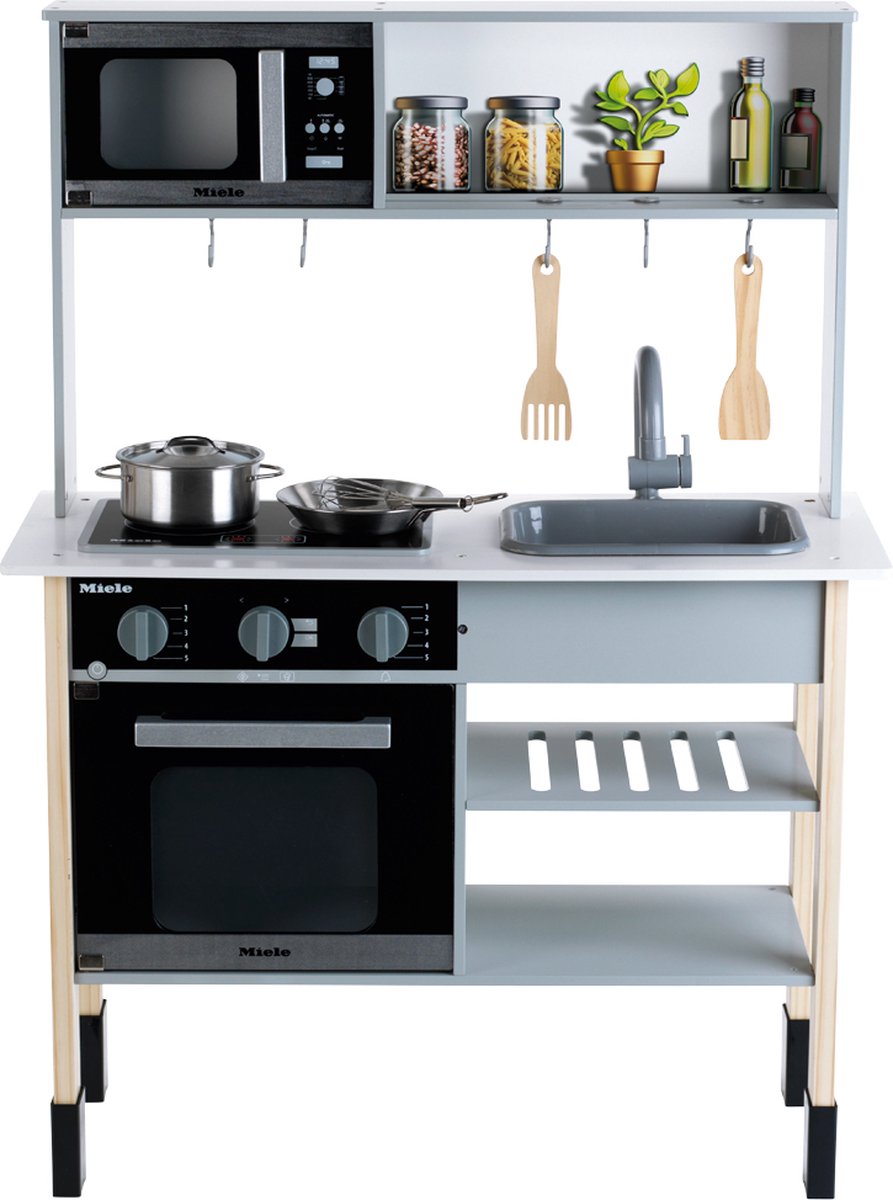 Klein Toys - miele houten speelkeuken - met accessoires