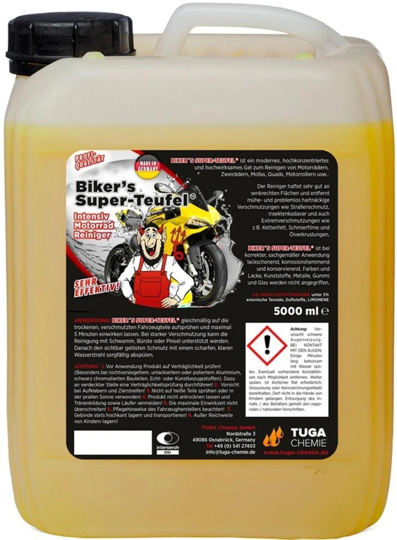 TUGA CHEMIE motorradreiniger biker's super-teufel bikers super devil 5l tuga