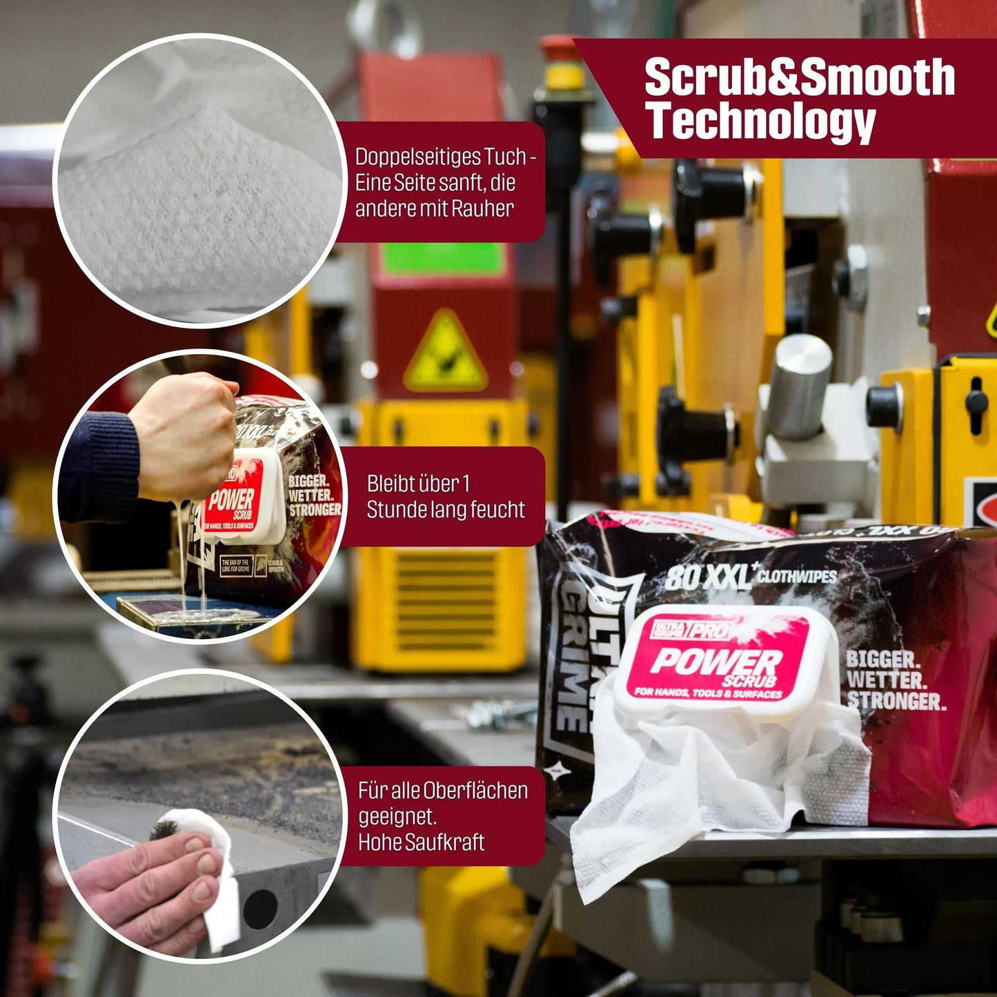 UltraGrime reinigungstuch pro scheuertuch power scrubbing cloth ult grime pro, 1pk. a 80pcs.