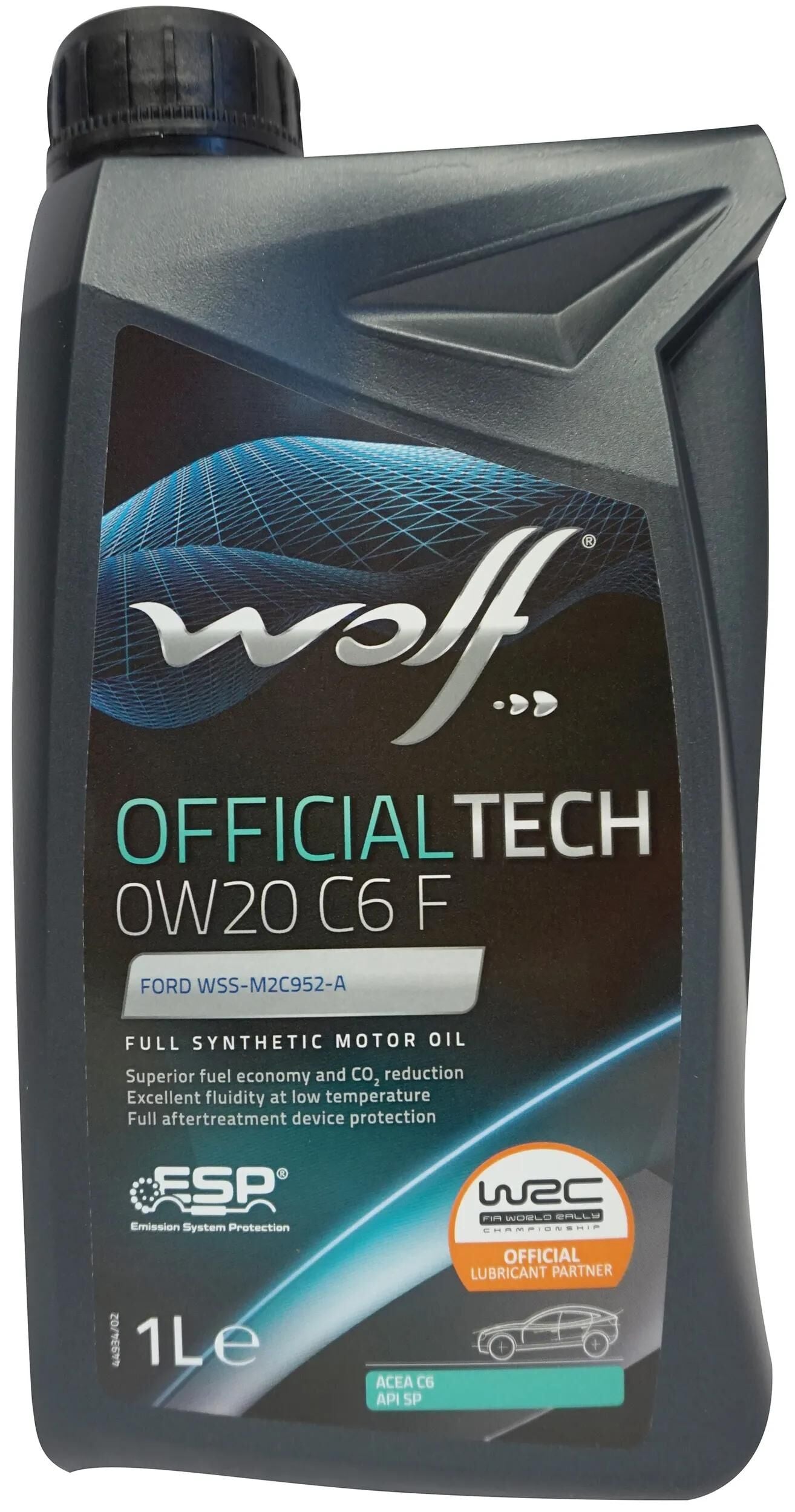 Wolf motoröl officialtech c6 f motoroil 0w20 1l off.tech c6 f