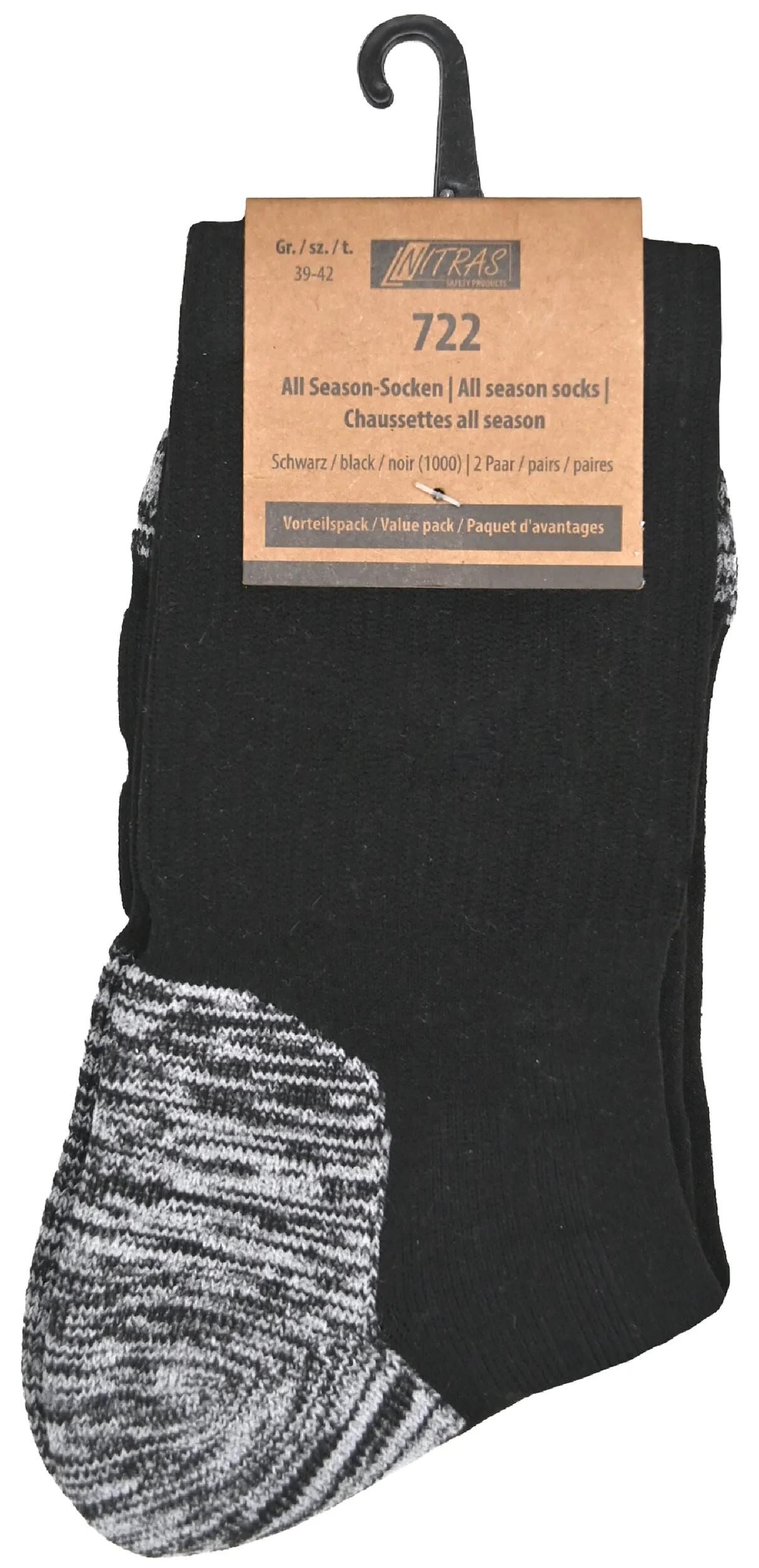 NITRAS SAFETY socken all season alls. socks sw gr. 47-50 nitras 1pk with 2 pairs